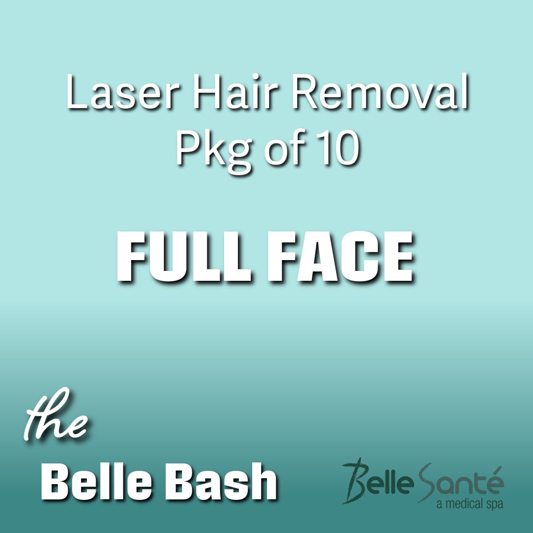 Laser Hair Removal - 10 Treatments - FULL FACE