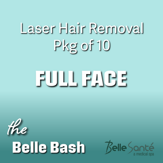 Laser Hair Removal - 10 Treatments - FULL FACE